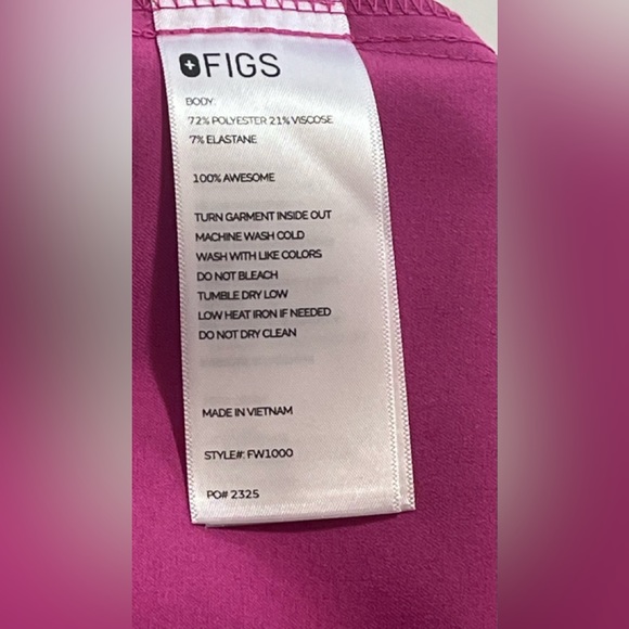 💗💜FIGS Catarina™ One-Pocket Scrub Top Electric Orchid Large NWT - Picture 9 of 13